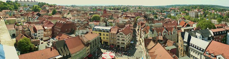 Panorama Bild, Blick von der Margarethenkirche in Richtung Weststadt