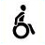 Piktogramm für Rollstuhlfahrer